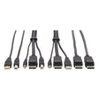 TRIPP LITE P783-006-DPU Tripp Lite DisplayPort KVM Cable Kit - DP, USB, 3.5 mm Audio (3xM/3xM) + USB (M/M) + DP (M/M), 4K, 6 ft., Black,