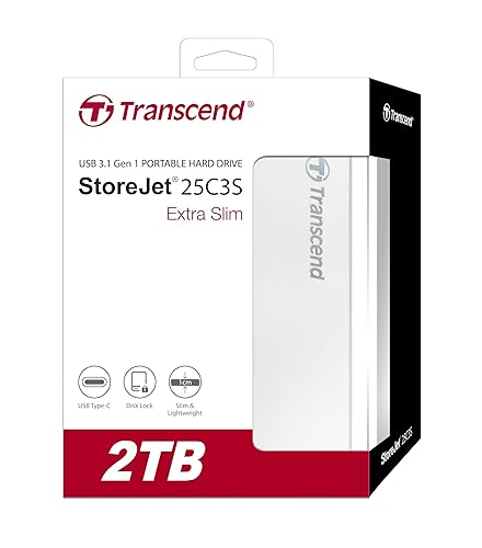 Transcend 2TB StoreJet External Hard Drive 2.5 (TS2TSJ25C3S)