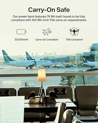 Belkin Portable Charger, Power Bank with Integrated Cable 20000 mAh 30W - Fast Charging USB C Power Delivery, iPhone Charger - iPhone 16 Series, iPad Pro, Galaxy S25 Series, & More - White White 20K mAh UCB-C