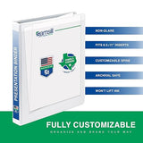 Samsill 1.5 Inch 3 Ring Binders, Made in USA, Economy Round Ring, Clear View Cover, 325 Sheet Capacity - for School, Home, Office - White, 12 Pack 12-Pack 1.5-Inch White