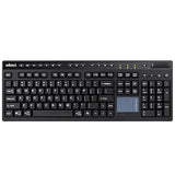 Adesso WKB-4450UB Wireless Keyboard with 104 Key Touchpad and Multi-OS USB Receiver Compatible with MacOS and Multimedia Hot Keys Volume Control with Scroll Wheel