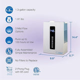 Lasko UH300 Warm and Cool Mist Humidifier with Humidistat and Timer, Quiet, Soothing Ultrasonic Dual Mist Humidifiers for Baby Nursery, Bedroom, Kids, Large Room and Home, 4.9L Tank, No Filter