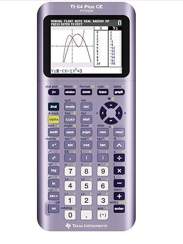 Texas Instruments- Ti 84 Plus Ce Color Graphing Calculator, Infinitely Iris Small Iris Purple