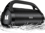 Monster Adventurer Max Boombox Bluetooth Speaker, IPX7 Waterproof Outdoor Speakers with Double Subwoofer, 100W Stereo Sound and Rich Bass, Wireless Speakers for Home, Party, Beach