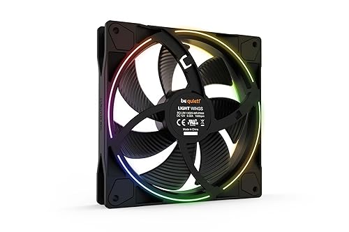 be quiet! Light Wings 140mm PWM Low Noise Premium ARGB Cooling Fan | 4-Pin | 3-Pack | Black | BL078