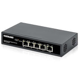 Intellinet PoE++ Powered 5 Port Gigabit Ethernet Switch with PoE Passthrough - 65W Power Budget via AC Power & 95W Power Budget via POE PD, 30W per Port, Fanless & Quiet–3 Yr Mfg Warranty-561808