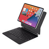 ADESSO WKB-7060 Bluetooth Keyboard Case for iPad Pro 13 inch 2024 M4 with Touchpad, Rechargeable Wireless Scissor Switch Keys, Protective Stand Cover, Black