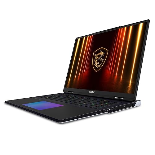 MSI Titan 18 HX AI A2XWJG-640CA 18 UHD+ 120Hz Mini LED Gaming Laptop, Intel® Core™ Ultra 9-285HX, RTX 5090, 64GB DDR5 Memory, 2TB Gen5+ 2TB Gen4*2 NVMe SSD, Cherry Mechanical RGB KB, Win 11 Pro