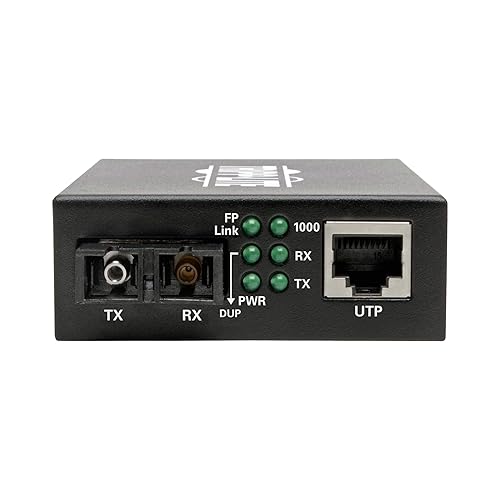 Tripp Lite Network Copper RJ45 Ethernet to Fiber SC Duplex Singlemode Cable Extender Converter, 1310nm Wavelength, Gigabit Network, Extend 12.4 Miles / 20 Km, 2-Year Warranty (N785-INT-SC-SM) Basic SC / Singlemode 1310nm
