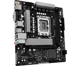 ASRock H810M-X Intel Core Ultra (Series 2) LGA1851 DDR5 up to 6400MHz M.2 Key E for WiFi 128GB SATA3 6.0 Gb/s Micro ATX Motherboard PCIe 4.0 H810 2.5G LAN USB3.2