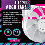 Cooler Master TD500 Mesh V2 White Mid-Tower Case, Polygonal Mesh, 3X 120mm ARGB Fans, USB Gen 2 Type C