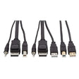 Tripp Lite DisplayPort KVM Cable Kit 4K USB 3.5mm Audio 3xM/USB M/6ft (P783-006-U)