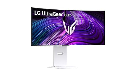 LG 34GX90SA-W 34 Ultragear WQHD (3440 x 1440) OLED Curved Gaming Smart Monitor 240Hz, 0.03ms, NVIDIA G-Sync Compatible, AMD FreeSync Premium, VESA DisplayHDR True Black 400, webOS, USB Type-C, White White 34 WQHD 3440 x 1440 240 Hz