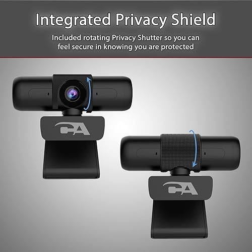 Cyber Acoustics CA Essential Super HD Webcam (WC-3000) USB Webcam, 5MP Super HD Video up to 2592x1944 at 30fps, Autofocus & Light Correction, Dual Omnidirectional Mics