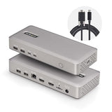 StarTech.com USB4 Docking Station, USB-C 40Gbps, Dual Video HDMI, Up to 2X 4K 60Hz, Multi-Monitor Dock, 6X USB, 2.5GbE, 100W PD