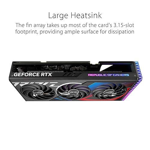 ASUS ROG Strix GeForce RTX™ 4070 Ti Super OC Edition Gaming Graphics Card (PCIe 4.0, 16GB GDDR6X, DLSS 3, HDMI 2.1a, DisplayPort 1.4a, Massive Vented Backplate, Power Sensing, Aura Sync)