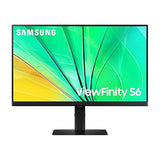 SAMSUNG 24 ViewFinity S6 (S60D) Series QHD High Resolution Computer Monitor, 100Hz, HDR10, Multiple Ports w/ HDMI, DisplayPort, USB-A, Easy Setup, Height Adjustable Stand, LS24D606EANXZA, 2024 24-inch QHD HDMI only