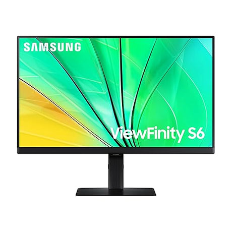 SAMSUNG 24 ViewFinity S6 (S60D) Series QHD High Resolution Computer Monitor, 100Hz, HDR10, Multiple Ports w/ HDMI, DisplayPort, USB-A, Easy Setup, Height Adjustable Stand, LS24D606EANXZA, 2024 24-inch QHD HDMI only