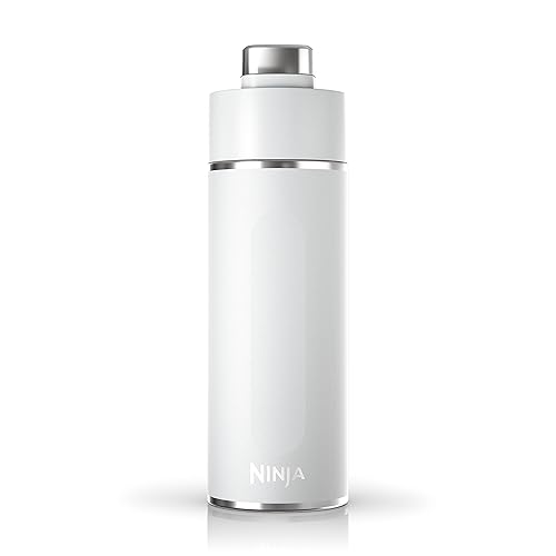 Ninja Thirsti 24oz Travel Bottle for Sparkling Drinks, Fizzier Longer, Leak Proof, 24 Hours Cold, Dishwasher Safe, Insulated Tumbler, White, DW2401CWH (Canadian Version) White 3.48 in L x 3.19 in W x 10 in H