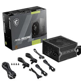 MSI MAG A650BE Gaming Power Supply - 80 Plus Bronze Certified 650W - Semi-Modular - Low Noise ATX PSU