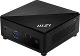MSI Cubi 5 Desktop: Intel Core i3-1215U, Intel UHD, 8GB Memory, 500GB SSD, WiFi 6E, Win 11 Pro: Black 12M-401US