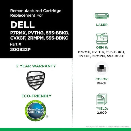 CIG 200922P Remanufactured Dell E310/514 High Yield Toner Cartridge