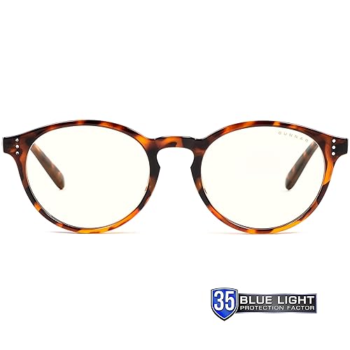 GUNNAR Reading Glasses/Attache - Patented Lens, Reduce Digital Eye Strain, Block Harmful Blue Light Clear Lens 1.0x Power