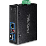 TRENDnet Hardened Industrial 100/1000 Base-T to SFP Media Converter, DIN-Rail/Wall Mount, Multi or Single Mode Fiber, Power Supply Sold Separately, TI-F11SFP Gigabit SFP Media Converter