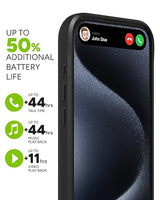 Mophie Juice Pack iPhone 15 Pro Battery Case - Legendary Power & Protection - Up to 50% Extra Battery, 6ft Drop Safety, Eco-Friendly Design, Black
