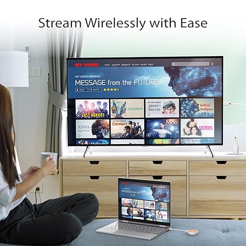 j5create ScreenCast USB-C to HDMI Wireless Display Transmitter and Receiver, Supports 1080p, Compatible with MacBook, iPad Pro, ChromeOS, USB-C Laptops and Android (JVAW62)