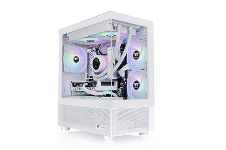 View 170 TG ARGB Snow Micro-ATX Case; 3x120mm ARGB Fans Included; Supports Up to 280mm Radiator; Front & Side Dual Tempered Glass Panel; CA-1Z4-00M6WN-00; 3 Year Warranty
