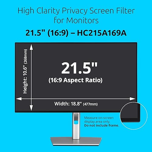 Kensington High Clarity Privacy Screens Filter 21.5 inch 16:9