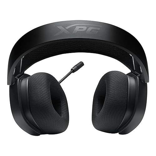 XPG Precog S Gaming Headset: 50mm Drivers - Folding Earcups - On-Ear Volume Control & Mute Switch - Auto-Adjusting Headband - Black