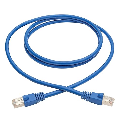 Tripp Lite Cat6a 10G Ethernet Cable, Snagless Molded STP Network Patch Cable (RJ45 M/M), Blue, 6 Feet / 1.8 Meters, Manufacturer's Warranty (N262-006-BL) Blue 6 Feet STP