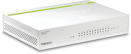 TRENDnet 24-Port Gigabit GREENnet Switch, QoS, 48 Gbps Switching Fabric, Fanless, Plug & Play, Half & Full Duplex, TEG-S24D Plastic 24-Port