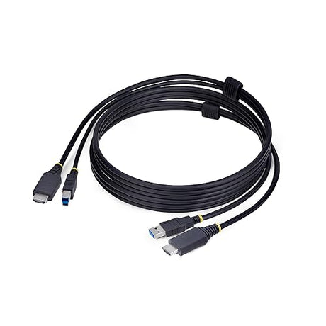 StarTech.com 6ft (1.8m) HDMI and USB 5Gbps KVM Cable, 4K 60Hz, HDMI 2.0 and USB Combo Cable for KVM Switch