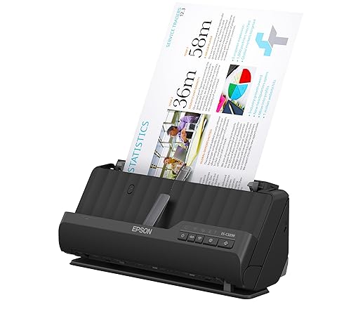 Epson Workforce ES-C320W Wireless Compact Desktop Document Scanner with 2-Sided Scanning and Auto Document Feeder (ADF) for PC and Mac