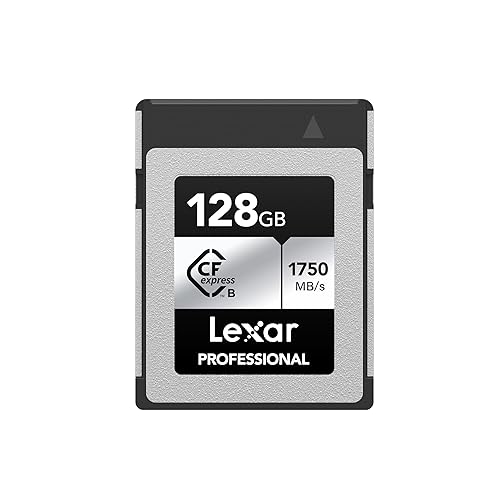 Lexar 128GB Professional CFexpress Type B Silver Series Memory Card, for Photographers, Videographers, Up to 1750/1300 MB/s, 8K Video (LCXEXSL128G-RNENG) 128GB Type B Card Silver