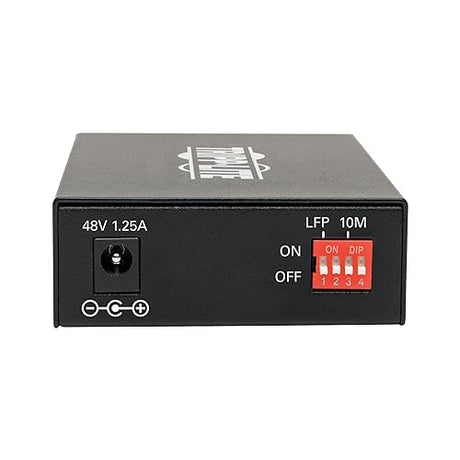 Tripp Lite Multimode Fiber Media Converter, Fiber to Ethernet Converter, Gigabit, POE+, 10/100/1000 LC, 850 nm, 550 m (N785-P01-LC-MM1) Power Over Ethernet+ LC / Multimode 850nm