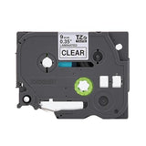 Brother Genuine TZe-121 Black on Clear Laminated Tape for TZe-Compatible P-Touch Label Makers, 9 mm Wide x 8 m Long