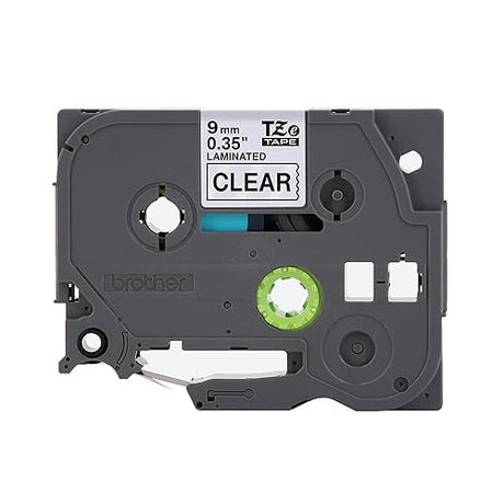 Brother Genuine TZe-121 Black on Clear Laminated Tape for TZe-Compatible P-Touch Label Makers, 9 mm Wide x 8 m Long