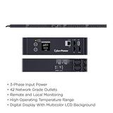 CyberPower PDU33108 Monitored 3 Phase PDU, 200-240V, 30A, 42 Outlets, 0U Rackmount