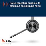 Voyager 4320 UC Wireless Headset (Plantronics) - Headphones with Boom Mic - Connect to PC/Mac via USB-A Bluetooth Adapter, Cell Phone via Bluetooth - Works with Teams, Zoom & More Headset Headset