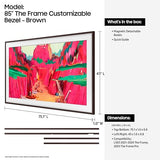 SAMSUNG 85-inch The Frame Customizable Bezel - Modern Brown (VG-SCFF85BWBZA) [Canada Version] (Compatible with All Frame Models 2021 Onwards) 85 Inch Modern Brown Wood