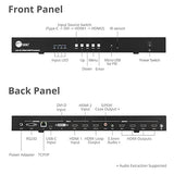 SIIG 2x2 4K HDMI Video Wall Controller, USB-C/DVI/HDMI Input, RS232/Web/IR Control, Audio Extract to Coaxial/3.5mm, Metal Housing, ESD Protection, 1x2, 1x3, 1x4, Cascading 10x10 max (CE-H26E11-S1) 2x2 Video Wall