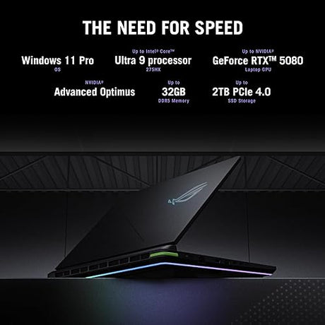 ASUS ROG Strix G16 (2025) Gaming Laptop, 16” ROG Nebula 16:10 2.5K 240Hz/3ms, NVIDIA® GeForce RTX™ 5070Ti, Intel® Core™ U9 HX, 32GB, 1TB, G615LR-DS96-CA