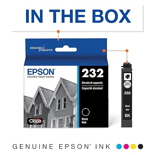 Epson T232 Black Ink Cartridge, Standard Capacity