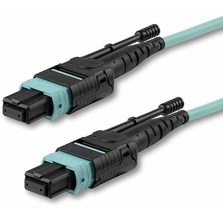 StarTech.com 10m (30ft) MTP(F)/PC to MTP(F)/PC OM3 Multimode Fiber Optic Cable, 12F Type-A, OFNP, 50/125µm LOMMF, 40G Networks, Low Insertion Loss, MPO Fiber Patch Cord (MPO12PL10M)