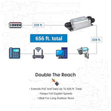 Intellinet 2-Port Gigabit PoE++ Extender Outdoor, 60W Power Budget, 30W Out Per Port, IP67 & IK10, Ultra POE Passthrough Switch-3 Yr Mfg Warranty