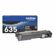 Brother Genuine TN635BK Standard Yield Black Toner Cartridge, 1 Pack